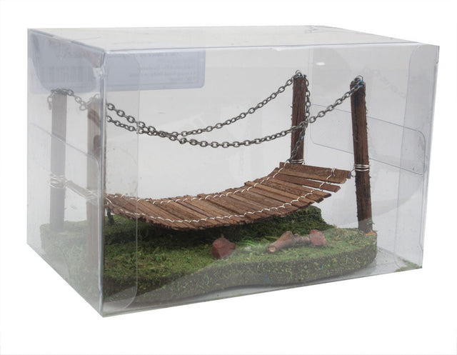 Crossing Wood Bridge with Chains -- 5 - 7" 12.7 - 17.8cm