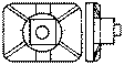 Nut On Rectangular Washer pkg(20) -- 2-1/2"  6.4cm
