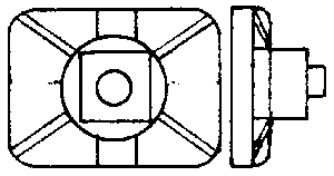Nut On Rectangular Washer pkg(20) -- 2-1/2"  6.4cm