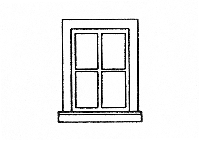 Four-Pane Window -- Inside Hung Outfit pkg(4)