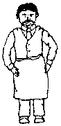 Cast Metal Figure -- Bartender/Storekeeper