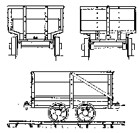 One-Ton End-Dump Coal Cars -- 36" Gauge