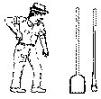 Cast Metal Figure -- Track Worker w/Spade & Claw Bar