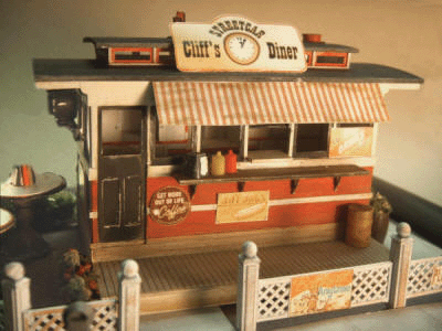 City Sidewalks Series Cliff's Diner - Kit -- 5" X 7"