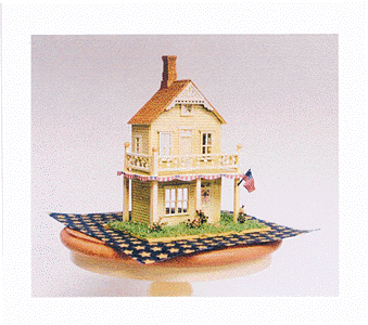 The Crossings Series - Doll's Dollhouse for 1" (1/12) Scale -- Rosewood 2-Story House