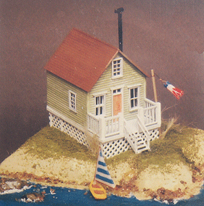 The Crossings Series - Doll's Dollhouse for 1" (1/12) Scale -- Sandy Shores Beach House