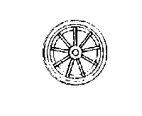 Cast Iron Railcar Wheels -- 18", 9-Spoke