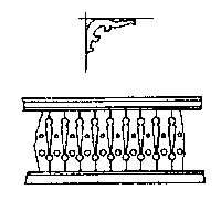 Ornamental Wood Porch Rail w/Brackets