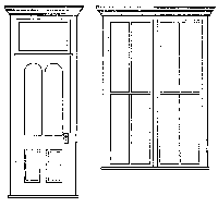 Victorian Storefront Door/Window Set