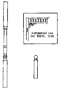 Turned Wood Porch Post & Ball Newell Post Set