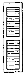 Louvered Window Shutters -- Scale 13 x 48"  33 x 122cm pkg(8)