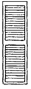 Louvered Window Shutters -- 15 x 87"