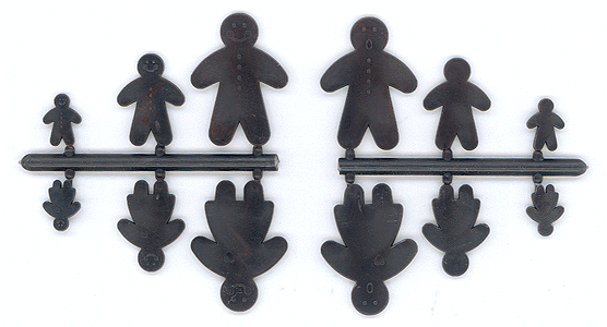 Miniatures (Suitable for 1", 1/2", 1/4" ) -- Gingerbread Folks Assortment