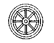 Cast Iron Railcar Wheels -- 18", 8-Spoke