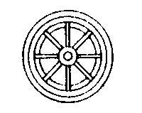 Cast Iron Railcar Wheels -- 18", 8-Spoke