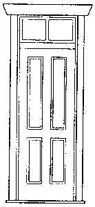 Station/House Door -- With Frame & Transom
