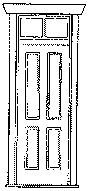 Station/House Door -- With Frame & Transom