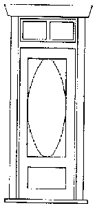 Residence Door -- With Oval Window/Frame/Transom