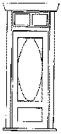 Residence Door -- With Oval Window/Frame/Transom