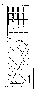 Engine House Door w/Hinges - 2 Pairs -- Scale 62 x 183"  157 x 465cm