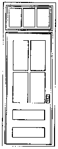 Factory Front Door w/Transom for Masonry Buildings -- 39 x 92"
