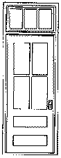 Factory Front Door w/Transom for Masonry Buildings -- 39 x 92"
