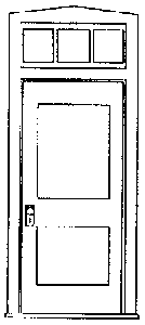 Office Door w/Transom - 36" Wide