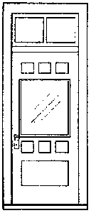 Door w/Transom; Denver & Rio Grande Western Type pkg(2)