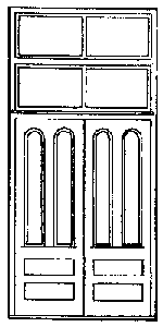 Door w/Round Top, Double Windows