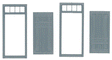 Door & Frame -- Narrow 7-Panel w/Frame & Transom 39 x 87" pkg(2)
