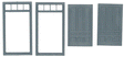 Door & Frame -- Wide; 7 Panel w/Frame & Transom 49 x 87" pkg(2)