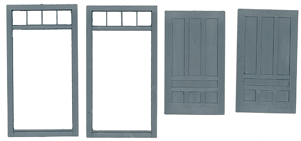 Door & Frame -- Wide; 7 Panel w/Frame & Transom 49 x 87" pkg(2)