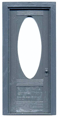Residence Door w/Frame & Oval Window -- pkg(2)