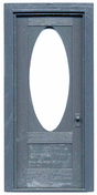 Residence Door w/Frame & Oval Window -- pkg(2)