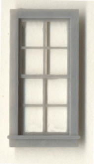 Double-Hung Windows -- 8-Pane - Scale 27 x 64"  68.6 x 163cm pkg(4)