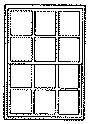Double-Hung Windows -- 12-Pane - Scale 36 x 56"  91.4 x 142cm pkg(4)