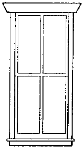 Station Windows -- Four-Pane 30 x 69"