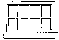 Horizontal Sliding Windows -- Scale 52 x 33"  132 x 83.8cm pkg(4)