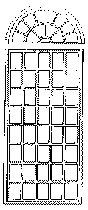 Round Top Windows -- 53-Pane, Scale 5 x 12-1/2'  152 x 381cm pkg(3)