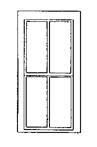 Rio Grande Southern-Style Depot Windows -- 2/2 Light, Scale 35 x 80"