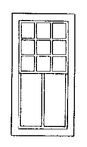 Rio Grande Southern-Style Depot Windows -- 2/9 Light, 36 x 76"
