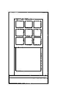 Rio Grande Southern-Style Depot Windows -- 1/9 Light, Scale 24 x 44"  61 x 112cm pkg(4)