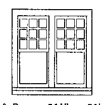 Rio Grande Southern-Style Depot Windows -- 51.6 x 51" Double, 1/9 Light