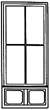 Commercial Storefront Windows -- Double, 64" x 12'