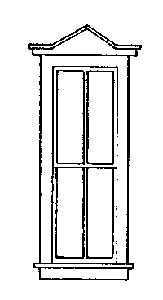 Double-Hung Windows w/Pointed Top -- Four-Pane, 30 x 88"