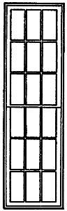 Double-Hung Masonry Windows -- 18-Pane, 50 x 164"