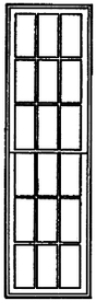 Double-Hung Masonry Windows -- 18-Pane, 50 x 164"