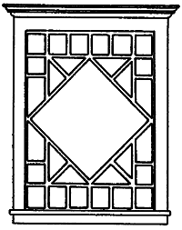 Diamond-Patterened Window & Frame