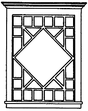 Diamond-Patterened Window & Frame