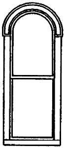 Single Roundtop Window -- 2 x 6'